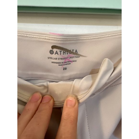 NWT Athleta beige Stellar Straight Crop Pants size 26 - Picture 9 of 11